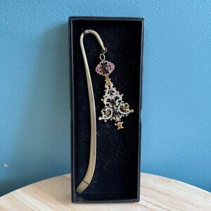 NOS Bombay Jeweled Bookmark With Elegant Tree Design & Rhinestones 2001 New
